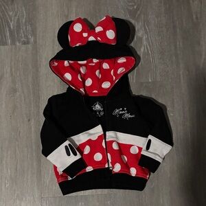 Disney Minnie Mouse Polka Dot Hoodie - Black, Red, and White